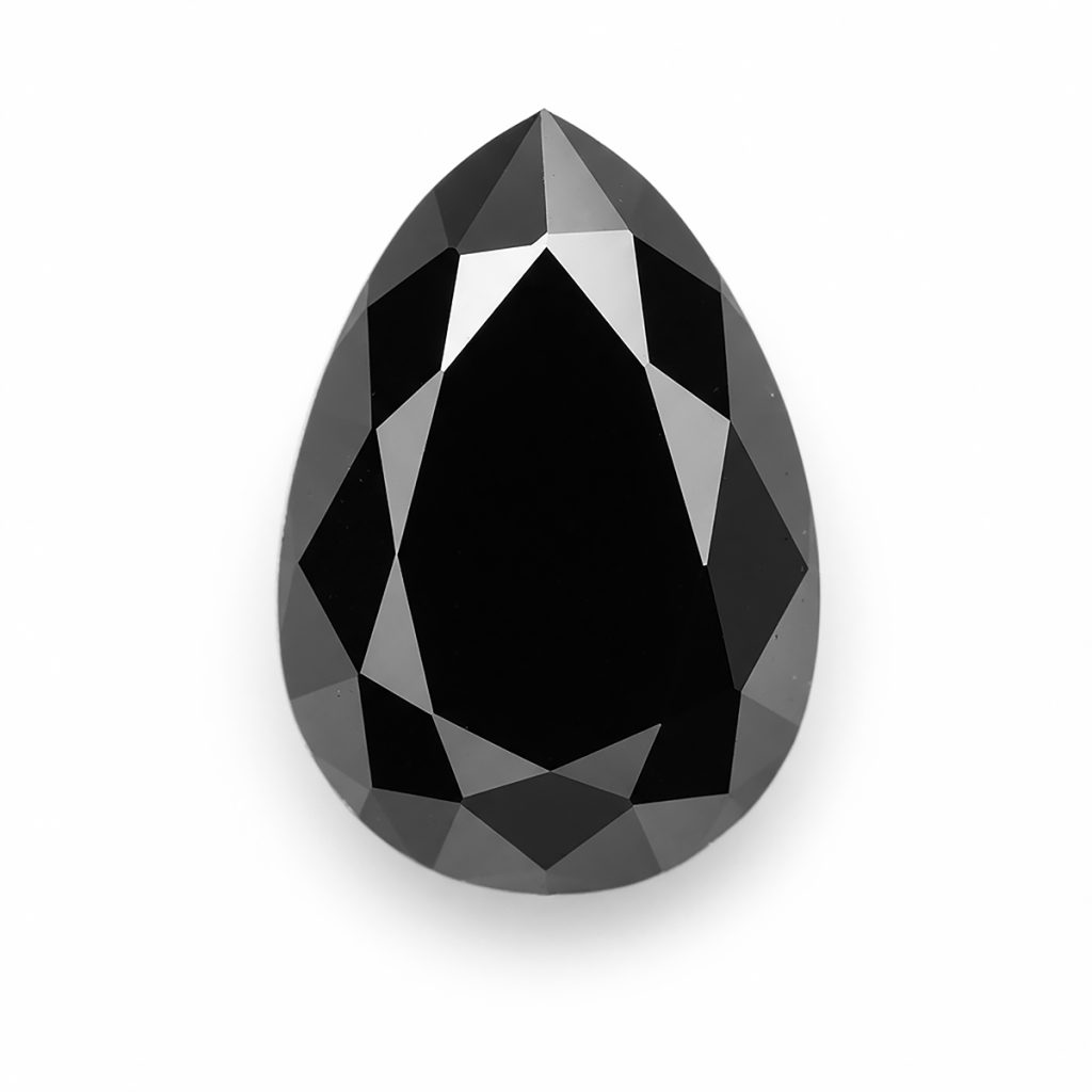 1 CT Pear shape black diamond