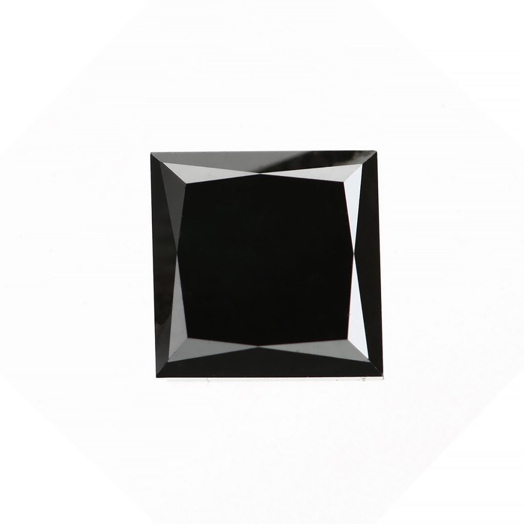 1 CT Princess cut Black diamond