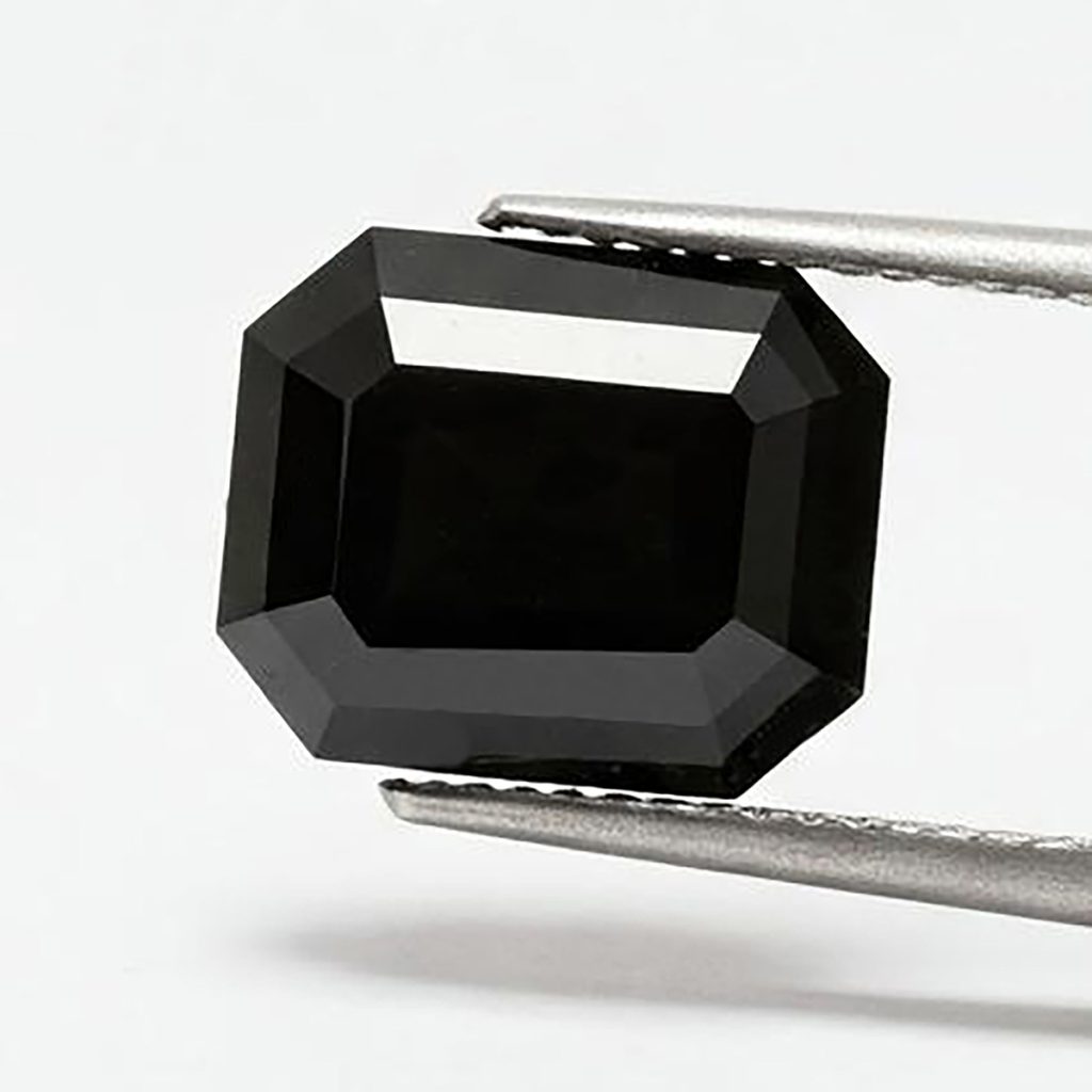 Emerald shape black Diamond