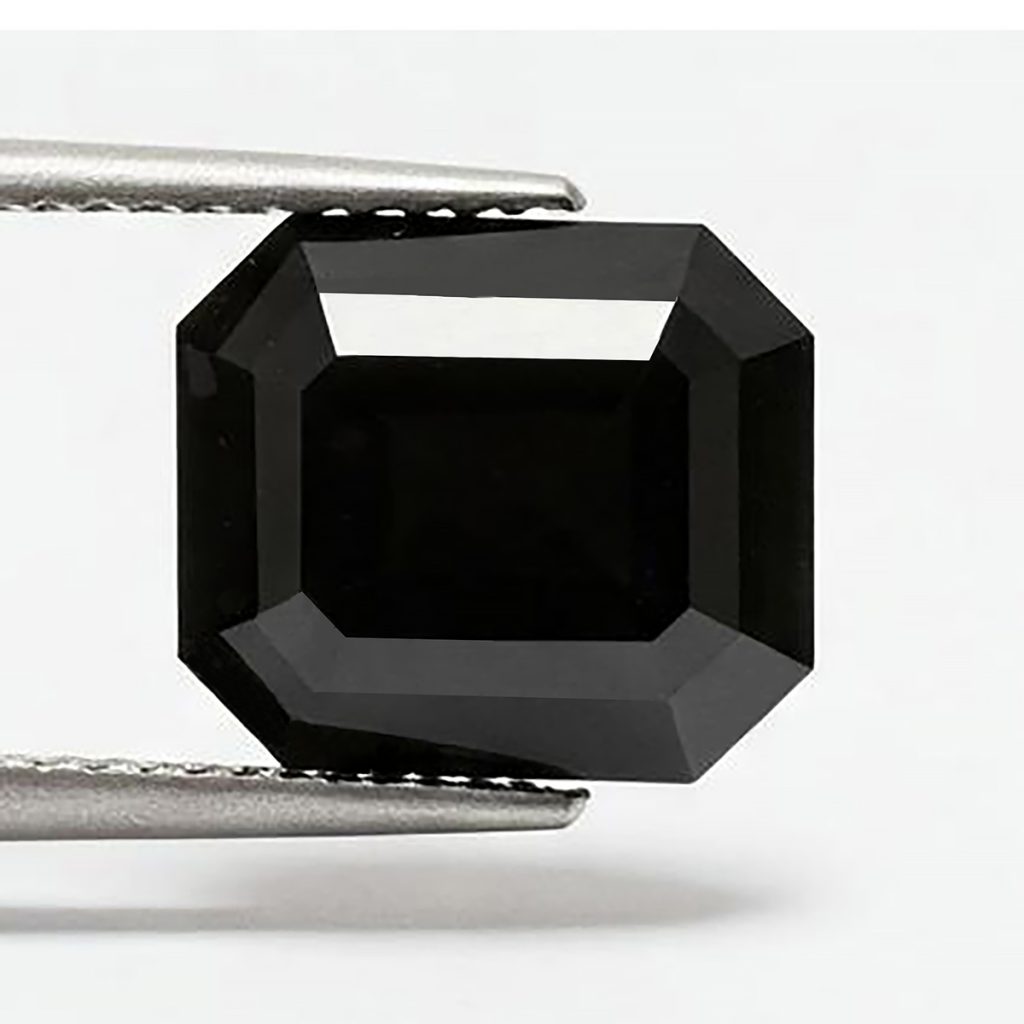 Emerald cut Black Diamond