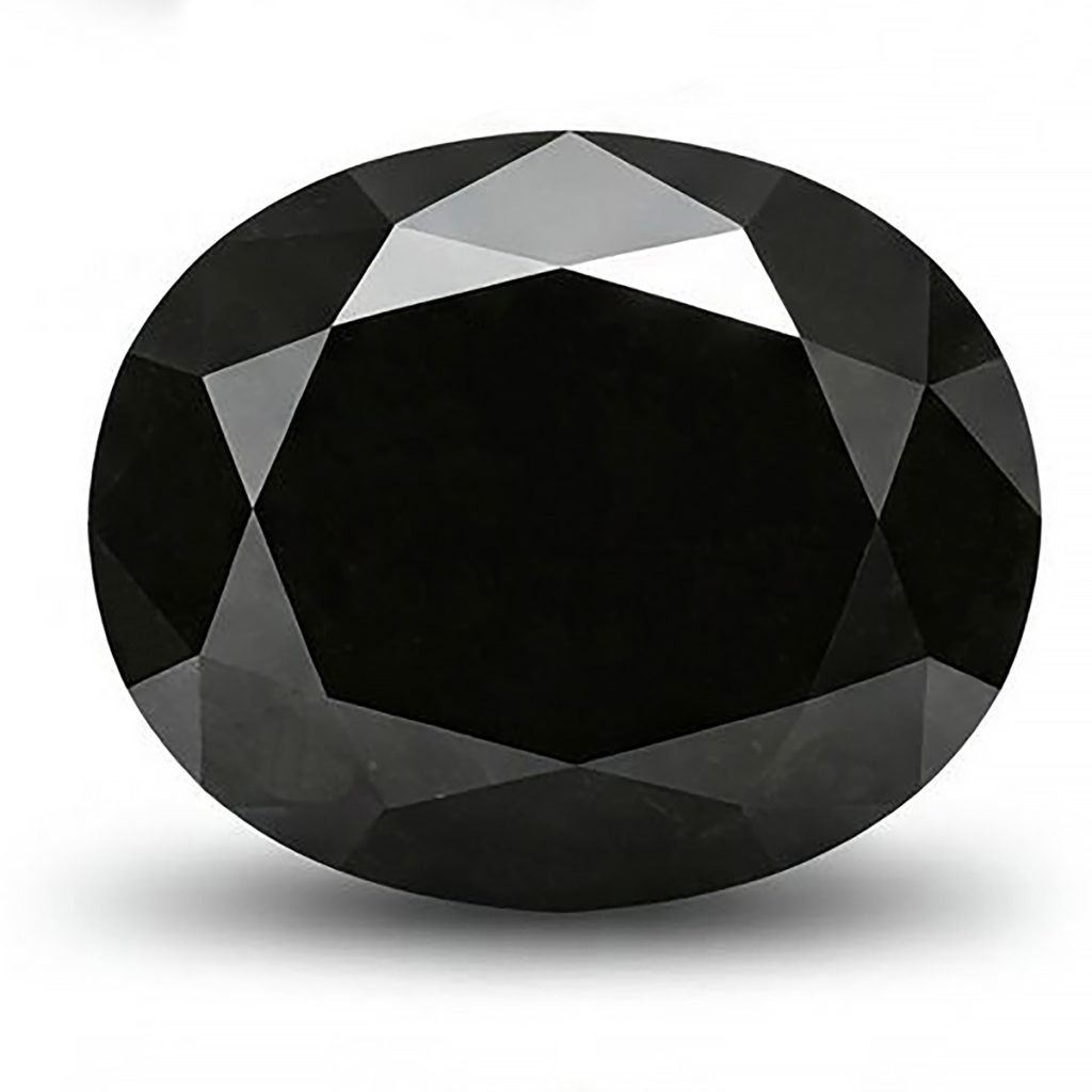 3.29 CT Natural loose Oval shape black diamond | 11 MM Diamond for Wedding ring