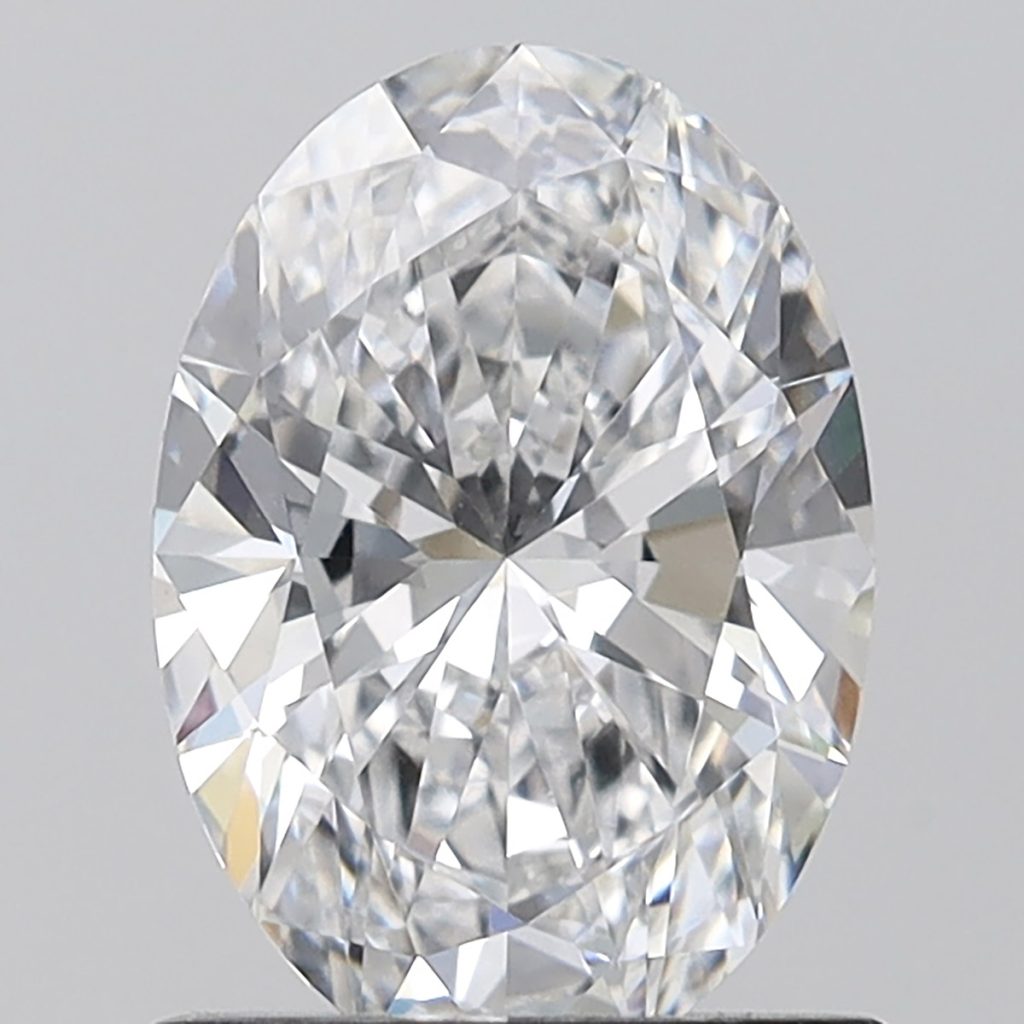 Oval shape lab grown diamond