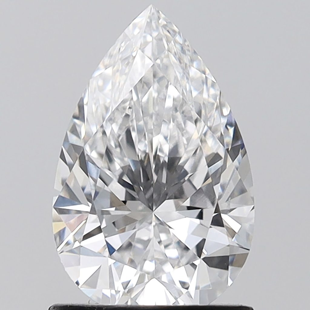 Pear shape lab grown diamond