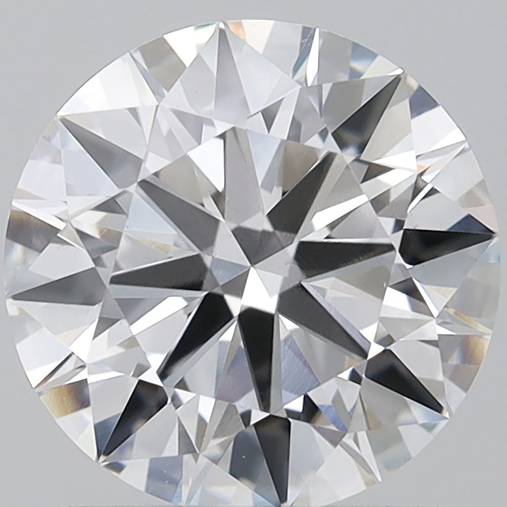 Round shape lab grown diamond