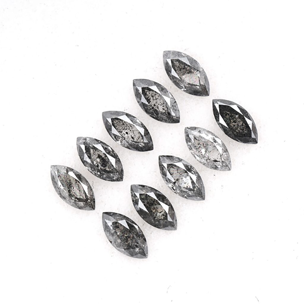 Marquise salt and pepper Diamonds