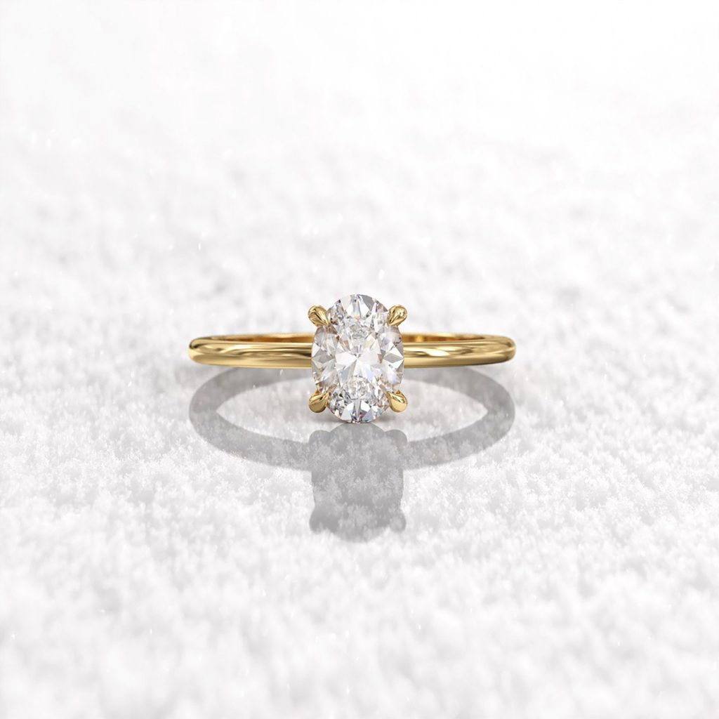 Oval lab grown diamond Ring