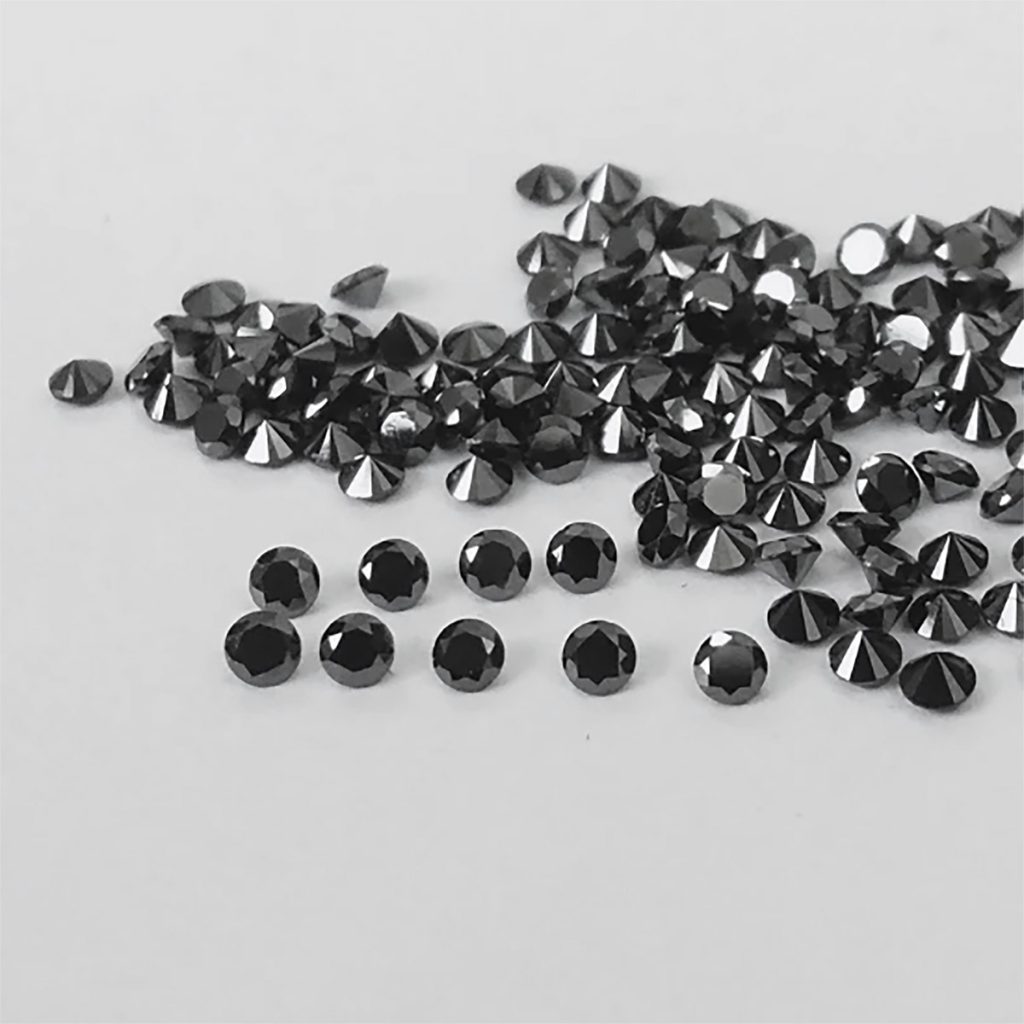 2 MM Round shape black diamonds