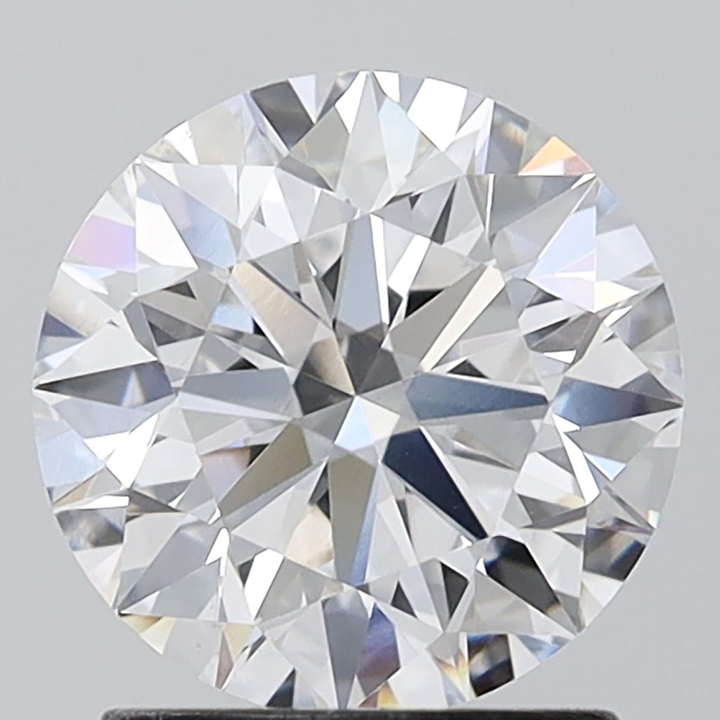 Round shape lab grown diamond