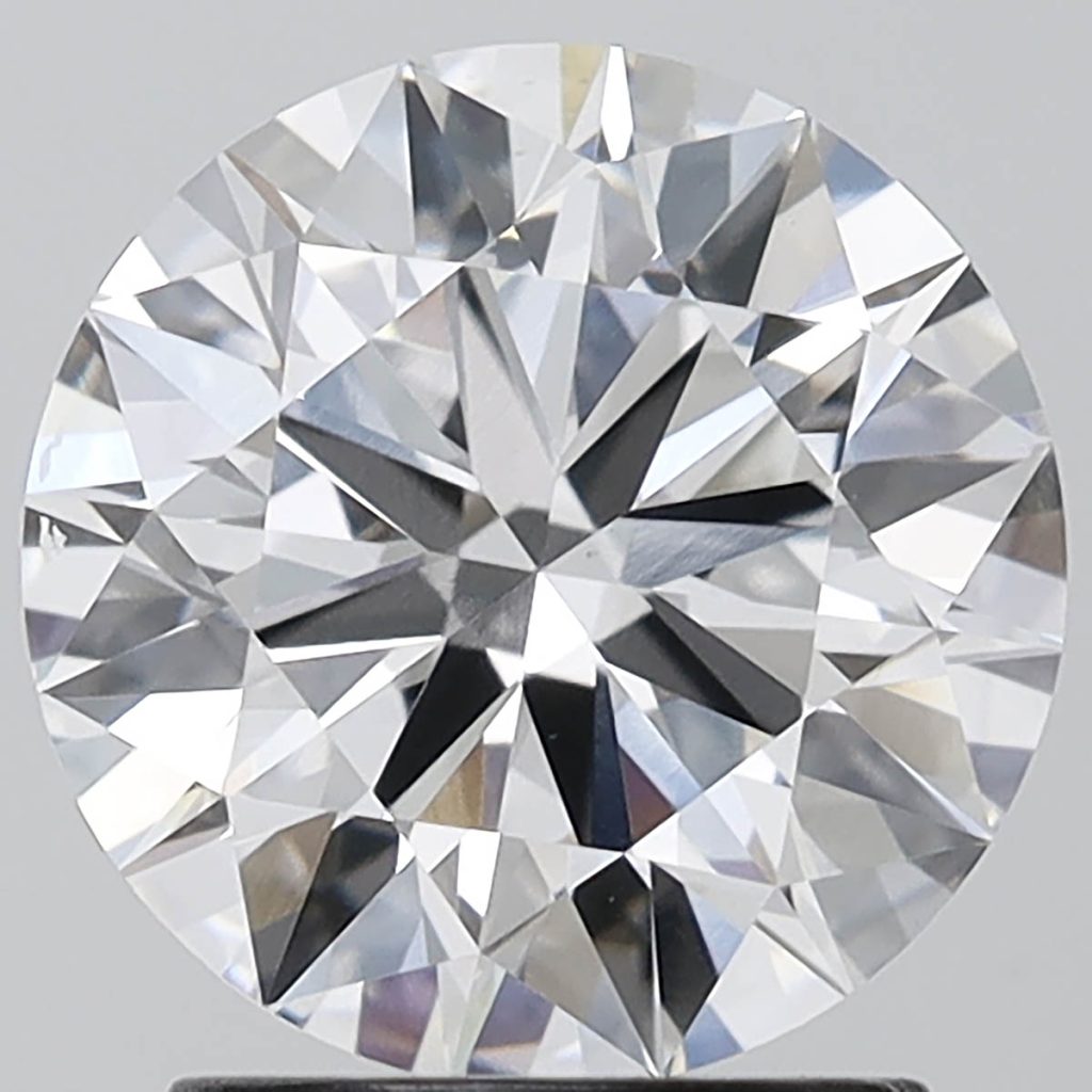 Round shape lab grown diamond