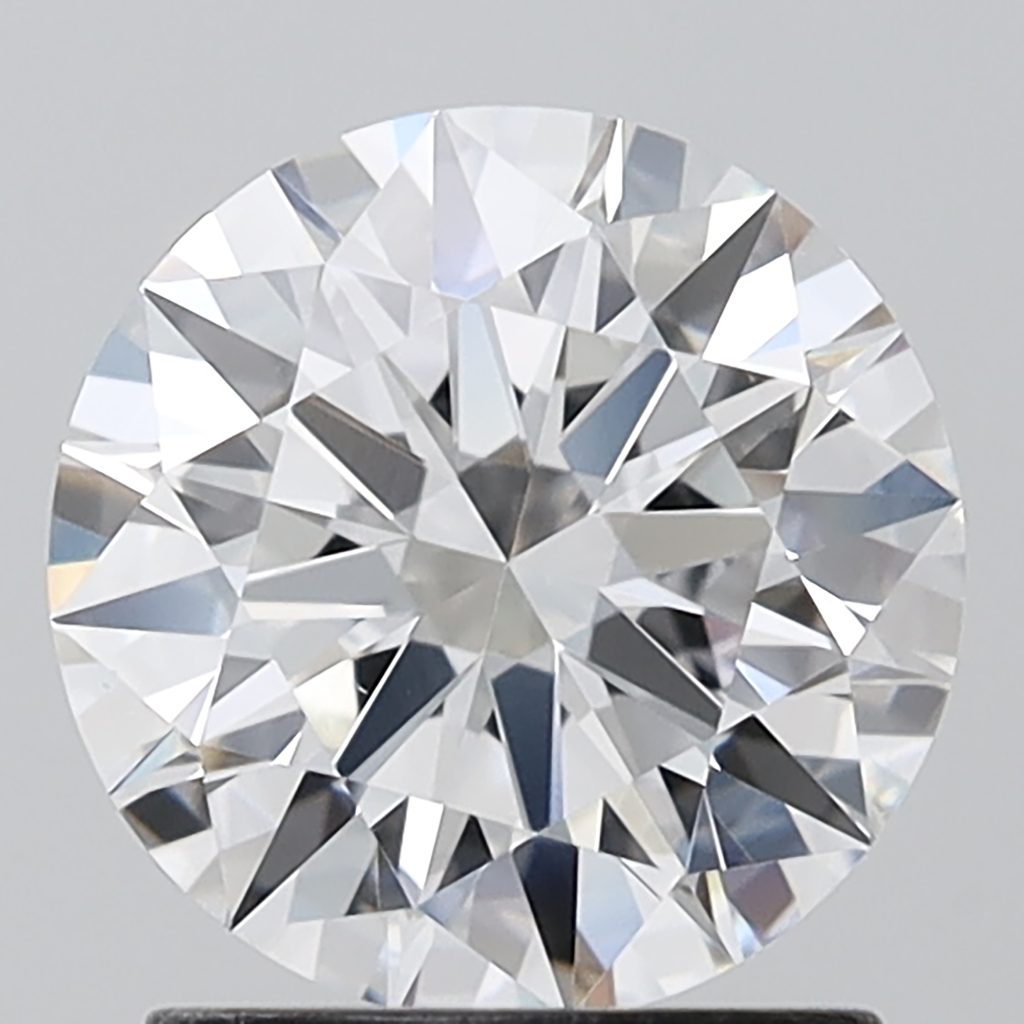 1.51 CT Round lab grown diamond E color VS 1 clarity 7 mm Certified