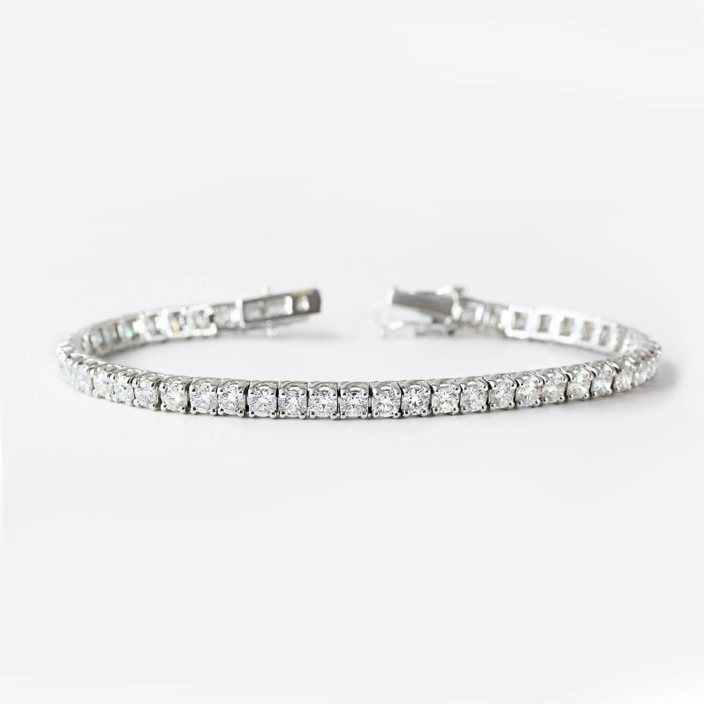 6 Carat Round Lab Grown Diamond Tennis Bracelet
