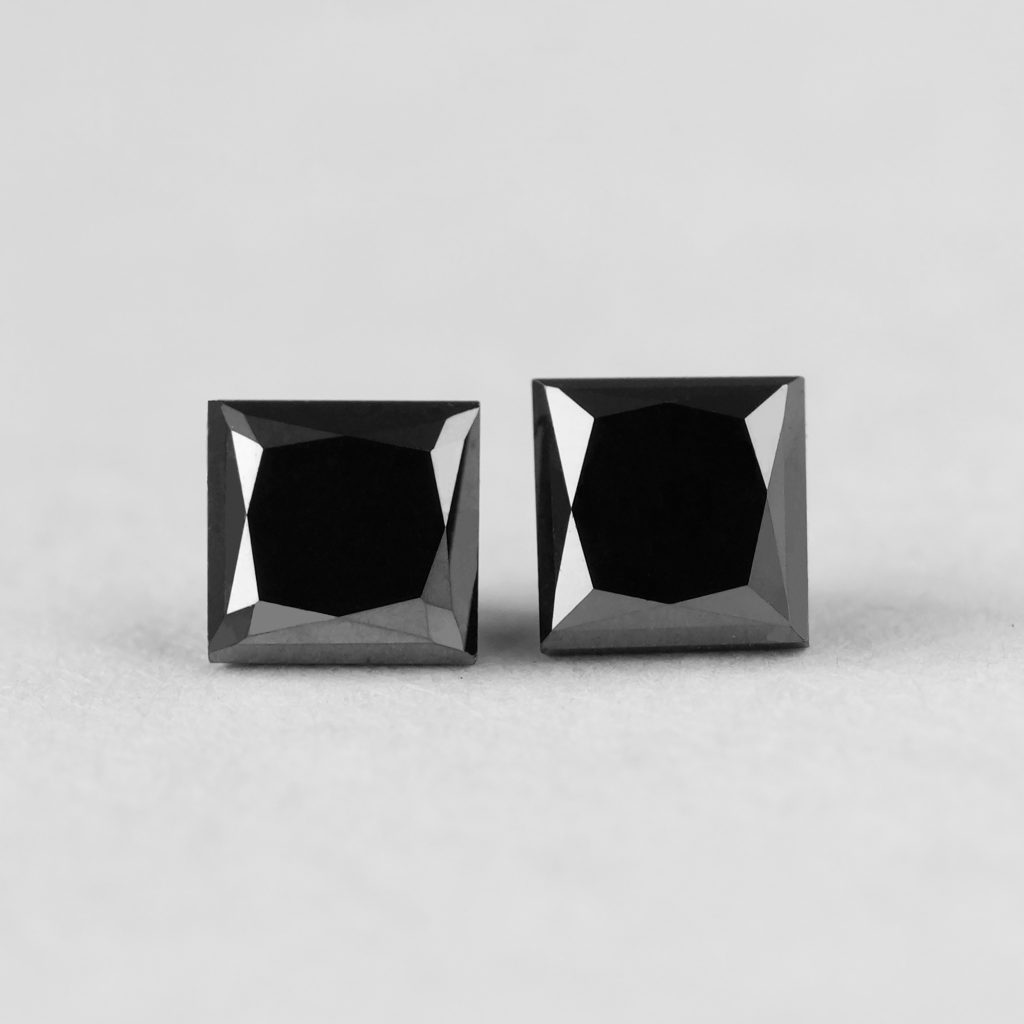 Princess Cut Black Diamonds