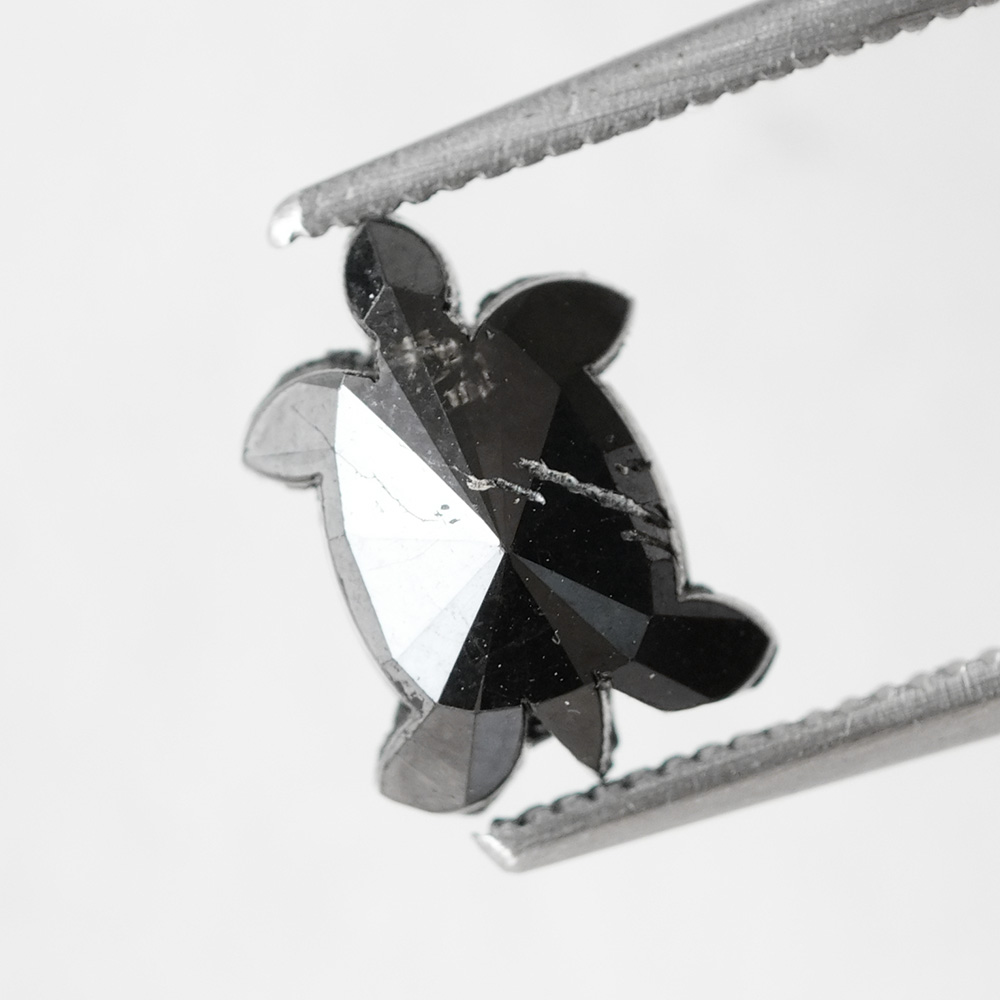 Turtle shape black Diamond