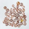 Natural Reddish Brown Round rose cut salt and pepper Diamonds