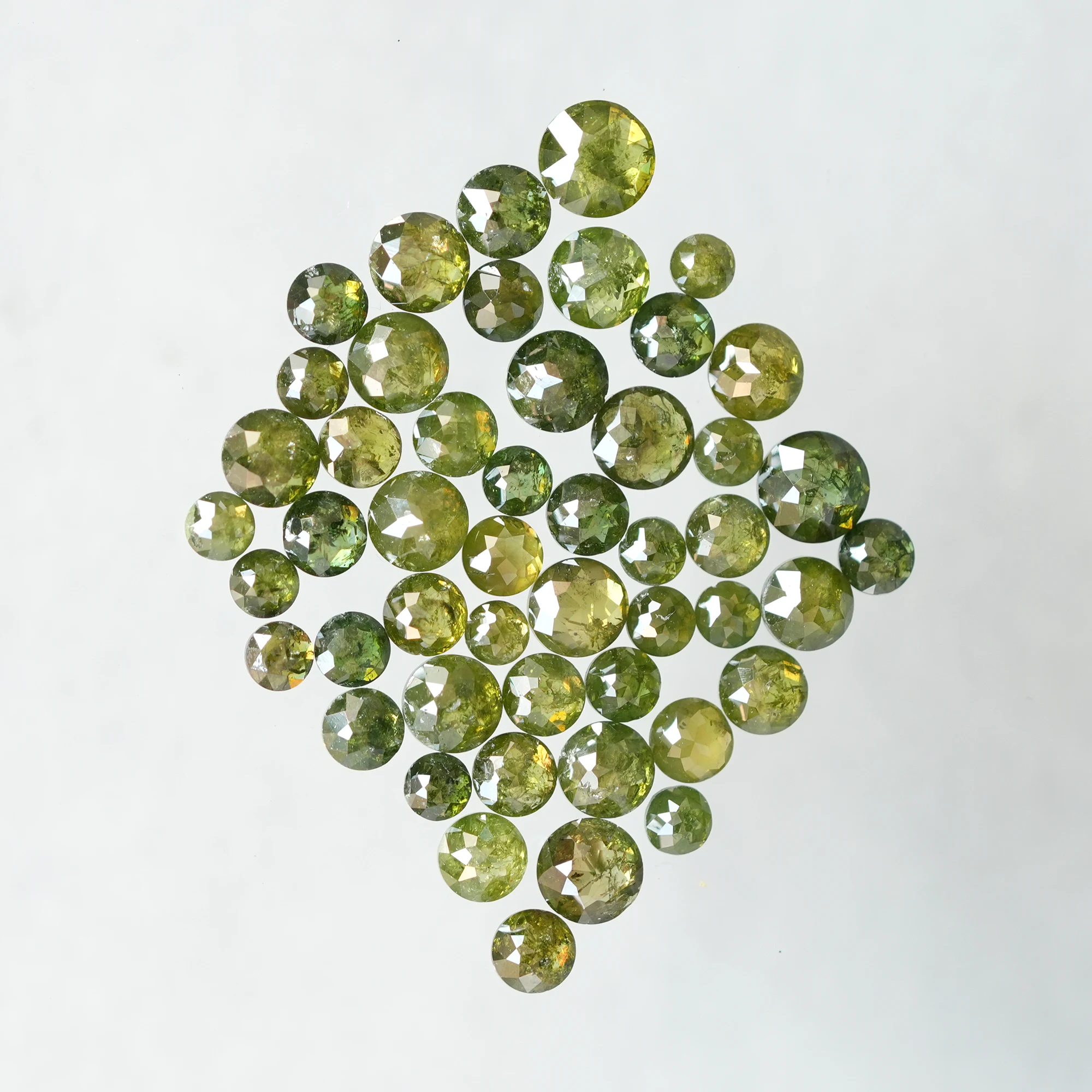 1.50 MM TO 3.00 MM Green color Natural loose Diamonds | Round Rose cut Green color Rustic Diamonds - Image 3