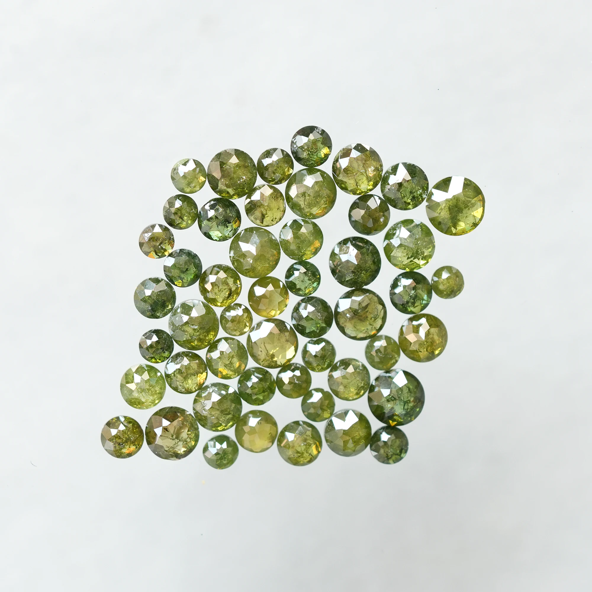 1.50 MM TO 3.00 MM Green color Natural loose Diamonds | Round Rose cut Green color Rustic Diamonds - Image 7
