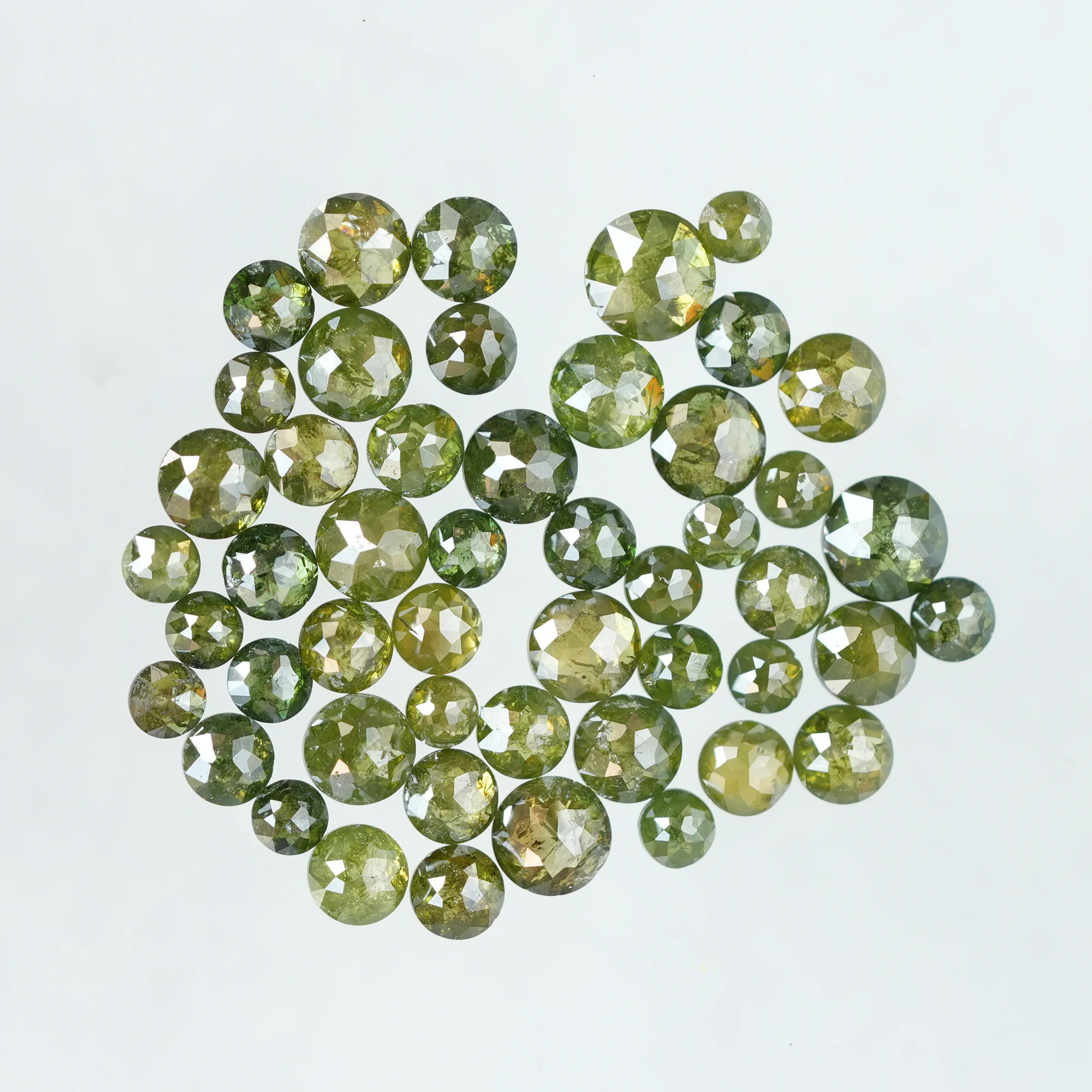 1.50 MM TO 3.00 MM Green color Natural loose Diamonds | Round Rose cut Green color Rustic Diamonds - Image 5