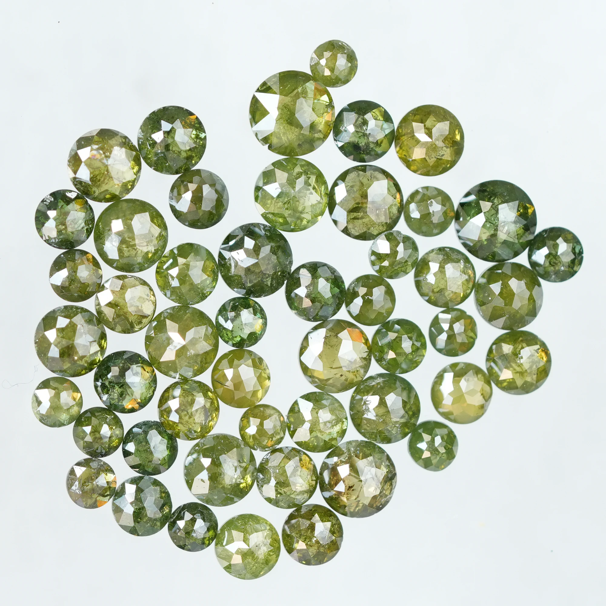 1.50 MM TO 3.00 MM Green color Natural loose Diamonds | Round Rose cut Green color Rustic Diamonds - Image 8