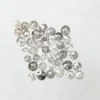 2 MM Round Rose cut Salt and Pepper Diamonds