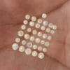 Natural round rose cut rustic diamond lot weighing 3.25 carats featuring misty white and yellow color loose diamonds in sizes from 2 mm to 3.8 mm, ideal for engagement rings, earrings, pendants and custom jewelry