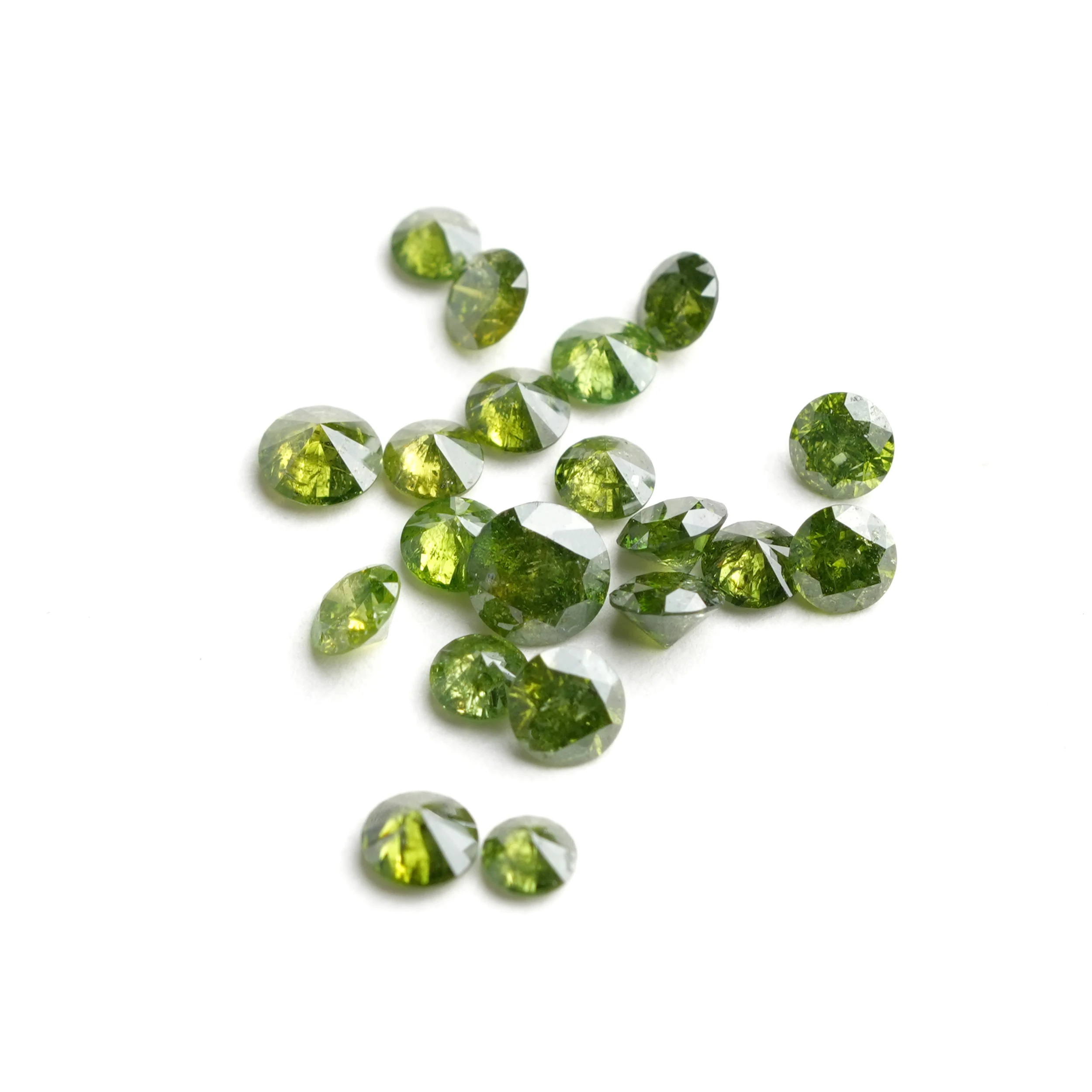 Natural Green Color Round Brilliant cut Diamonds | 2.75 CT Melee Diamonds Lot | 2.5 MM to 4 MM - Image 7